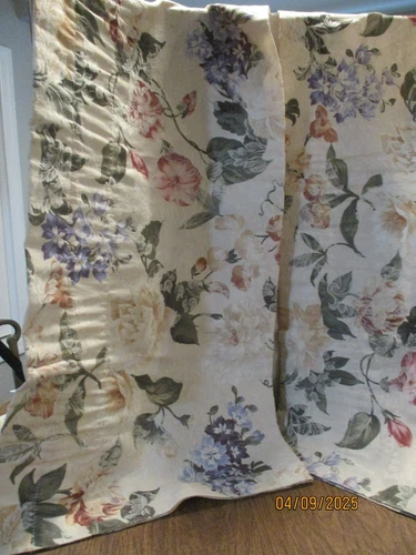 Burlington Damask Floral Print Valances Set of 2