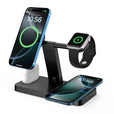 FDGAO 4in1 Magnetic Wireless Charger Dock For Apple Watch iPhone 16 15 14 13 12