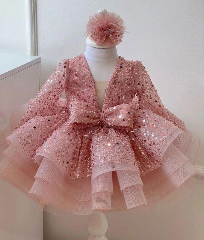 fluffy birthday dress Beaded Fluffy Birthday Party Dress – AtMelon main image 0