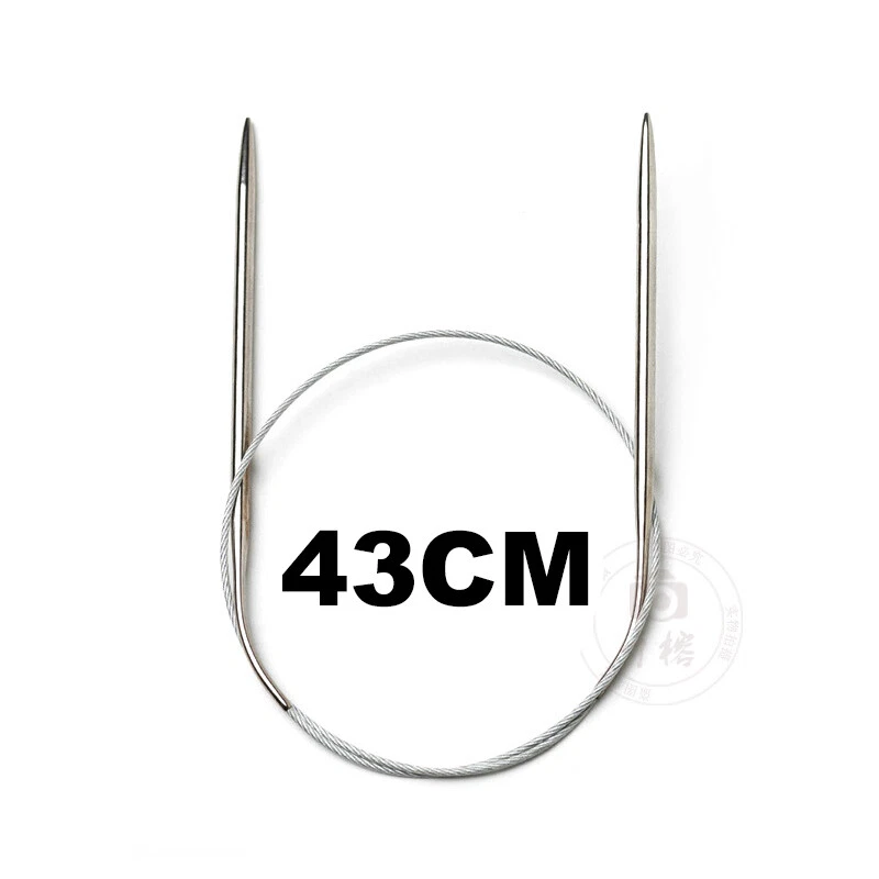 Fixed circular knitting needles Stainless steel 43cm DISCOUNTS OFFERED