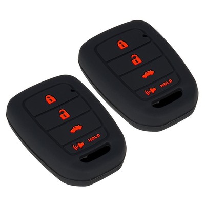 2pcs Black Smart Remote Key Fob Case Cover Fit for Honda CR-V HR-V Civic Fit
