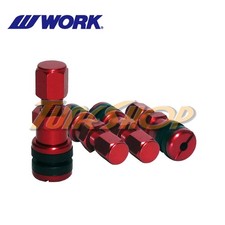 4 Work Wheels Red Forged Aluminum Valve Stems Caps Emotion Xt7 Xd9 Xc8 11rft U
