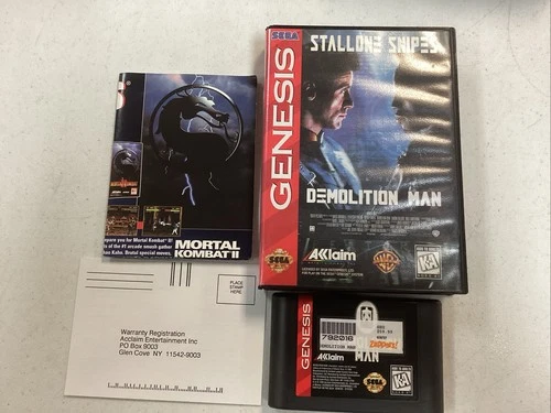 Demolition Man (Sega Genesis, 1995) CIB No Manual Reg Card Inserts Tested