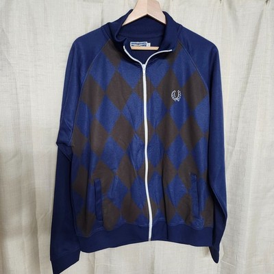 Fred Perry Taped Track Jacket Navy Men's Size Large Vintage