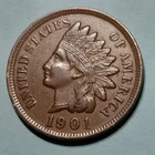 ■ 1901 INDIAN PENNY ONE CENT ☐ XF Full Liberty