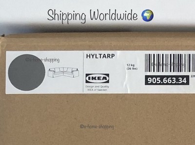 BEZUG für IKEA HYLTARP Ecksofa 4-Sitzer in Tallmyra weiß schwarz EINGESTELLT
