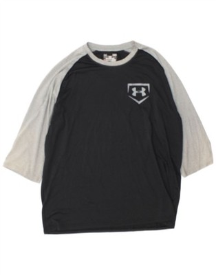 Under Armour Herren Heat Gear Grafik Oberteil 3/4 Arm Large schwarz Colourblock BI59