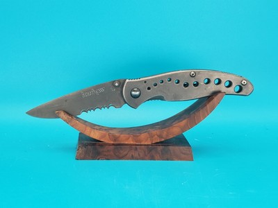 #ad KERSHAW Black Vapor Knife 1640BLKST Tactical Frame Lock Combo Edge Discontinued $47.99