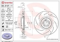 Bremsscheibe Brembo 09.E137.11 FüR MERCEDES-BENZ
