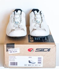 Sidi Shot 2 Road Cycling Shoes Men's EU 42.5 US 8.4 White Carbon Vent Sole 3-Bol
