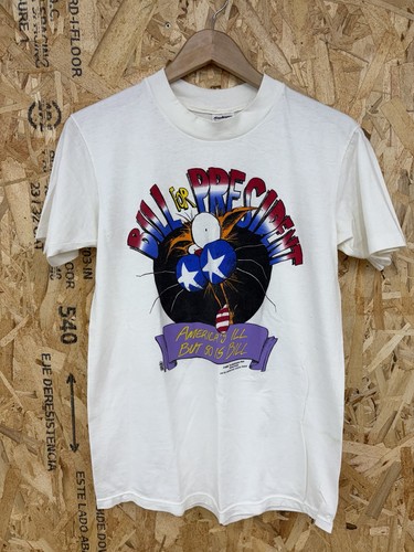 Vintage 1988 Bloom County Bill the Cat for President tshirt America Is ill