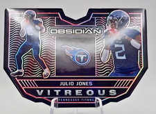 2021 Obsidian Vitreous Electric Etch Red Julio Jones #4/5  Die-Cut SSP #V-20🔥