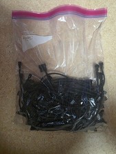 Custom Made Sleeved PC Cable Lot Molex SATA 3-Pin 4-Pin Fan Extension Cables Bla