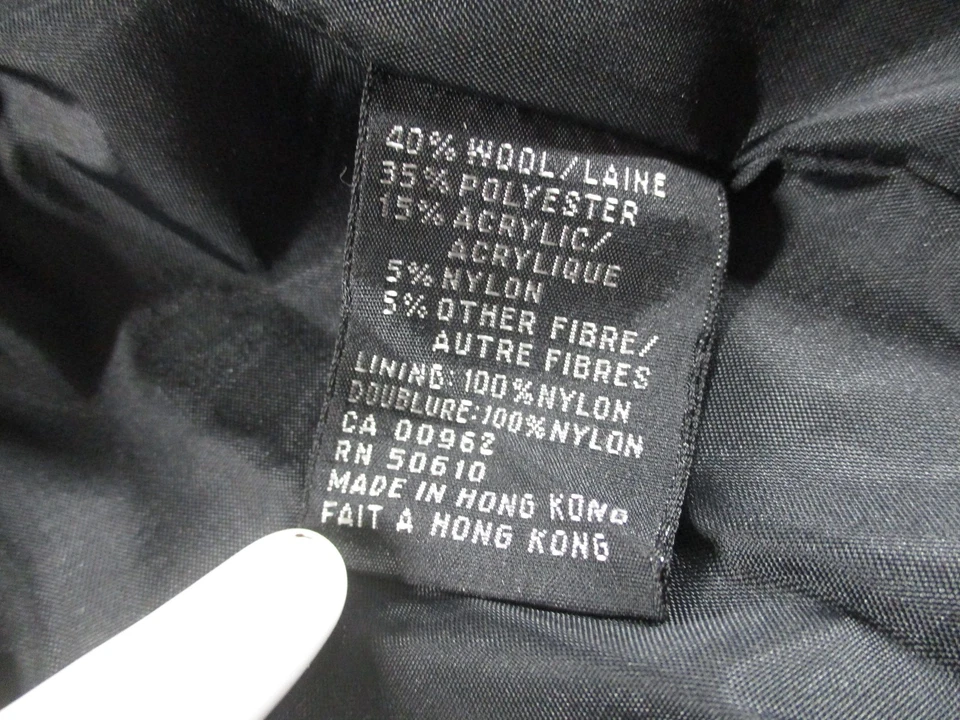 Blazer vintage Sasson para mujer 12 negro blanco pata de gallo mezcla de lana chaqueta años 90 Foto 3 de 4