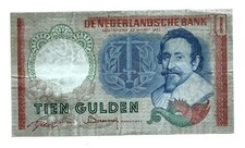 Netherlands (P85) 10 Gulden 1953 aVF/VF