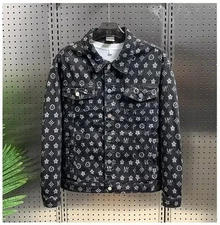 Luxury Men Denim Jacket Fashion Loose Casual Trendy High Street Retro Jean Coat