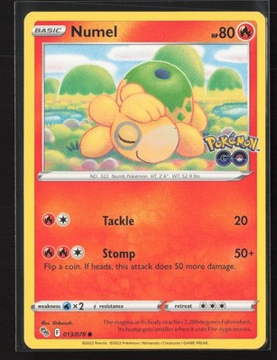 Numel Common Pokemon GO 013/078 NM Pokemon Card