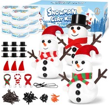 9 Pack Build a Snowman Kit Snowman Crafts for Kids,Modeling Clay Snowman DIY Kit