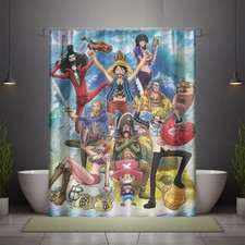 Best Most Wanted Anime Print Shower Curtain Polyester Size 60" x 72" With Hooks