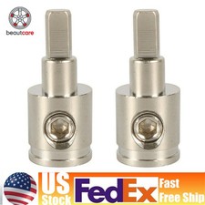 2X 1/0 Gauge To 4 Gauge Pin AWG Power Wire Reducer Car Audio Amp Terminal US3QLA