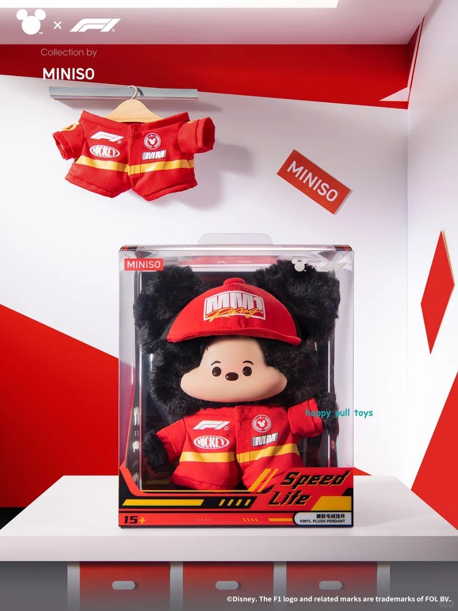 F1 ディズニー miniso ストラップ 6個セット MINISO × Disney × F1 Mickey Mouse Speed Life Vinyl Plush Pendant