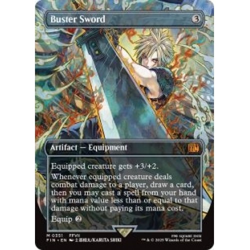 【ボーダレスFoil】バスターソード/Buster Sword MTG 英語 Buster Sword (borderless) M/NM Magic: The Gathering MTG Final