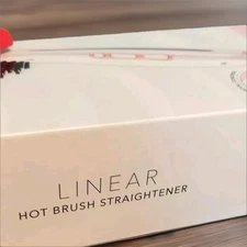 Linear Hot Brush Straightner White Electric Heat Setting Hair Tools Beauty style