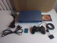 Console Playstation 2 PS2 Bleue Clair Aqua blue + Manette + Carte Mémoire + jeu