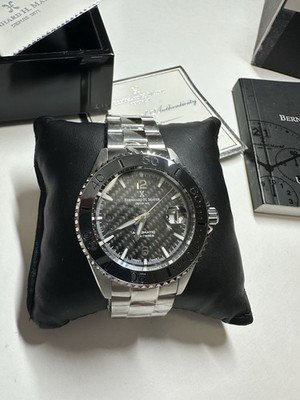 Bernhard H. Mayer Black Stainless Steel Nauticus Austro Limited Wristwatch 45 mm
