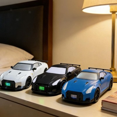 Klassisches Sportrennwagen-Modell mit Wecker, realistisches Geschenk,