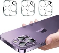 3PCS Rear Back Camera Lens Protector Tempered Glass for iPhone 14/15 Pro Max