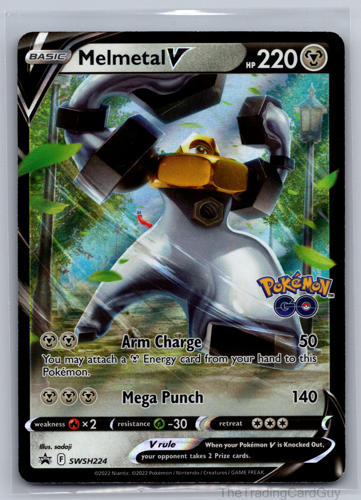 Melmetal V SWSH224 Black Star Promos GO Stamped Ext. Art Holo Pokémon 2022 NM