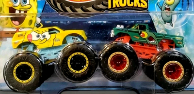 Hot Wheels Monster Trucks 2 Pack 2026 SpongeBob VS Plankton 1:64
