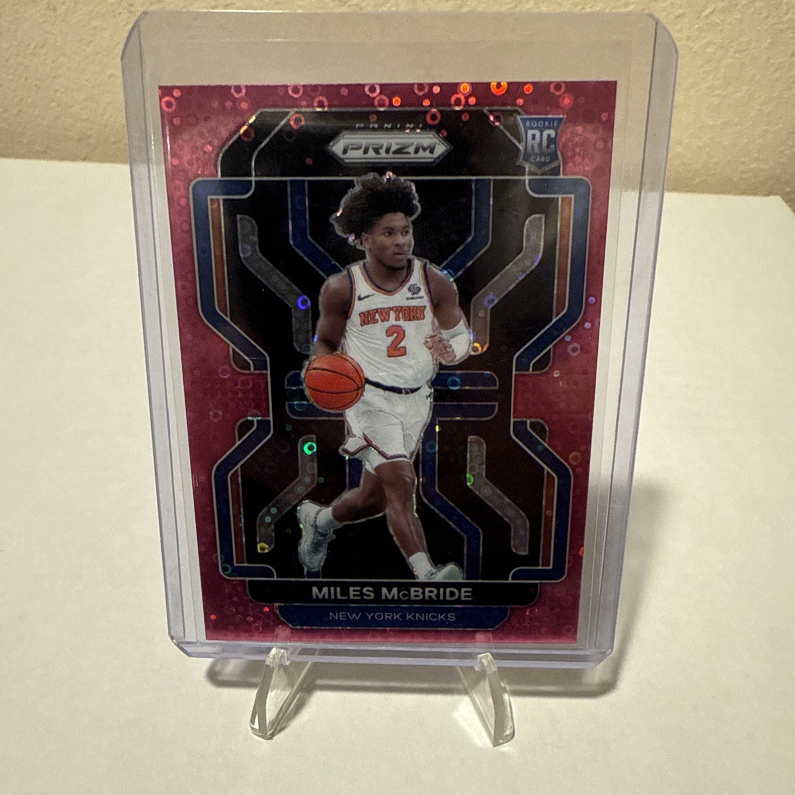 2021-22 Panini Prizm Miles McBride Rookie 33/50 Pink Fast Break New York Knicks
