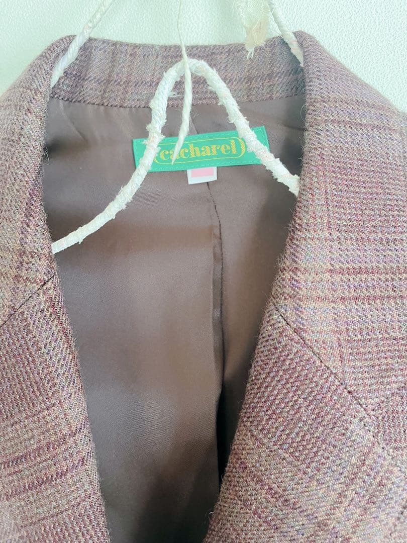 Cacharel Wool Jacket Check Pattern Tailored Jacke… - image 3