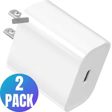 2 Pack For Samsung Galaxy A14 5G 20W USB-C Power Adapter PD Fast Charger