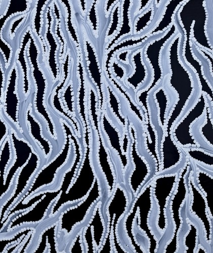 240cm by 90cm Original Dot Painting On Canvas, Aboriginal Style Abstract - Picture 4 of 6