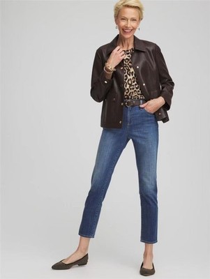Chico's Brigitte  Pull-On Rivet Slim Capris