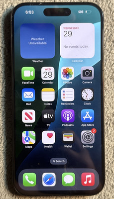 Apple iPhone 15 Pro, 256gb, Black Titanium, Carrier AT&T READ*