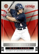 2015 Panini Contenders School Colors Blake Trahan Louisiana-Lafayette Ragin'