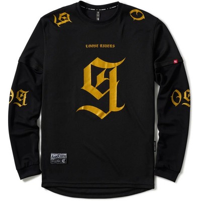 Loose Riders MTB-Jersey Langarm 9 Lives Gold - Schwarz