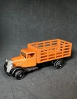 Vintage Dinky Toys 25F Gardeners Truck - orange body, type 4 chassis vgc