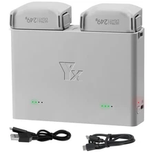 Parallel charging hub for Mini 5/4 and Mini 3 series batteries, includes storage