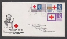 Great Britain 1963 FDC Centenary International Red Cross Ordinary Henry Dunant