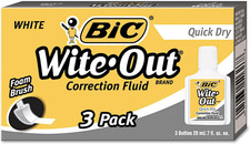 Wite-Out Quick Dry Correction Fluid, 20 Ml, White, Goes on Easy with a Reduced D