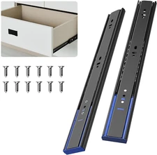 Heavy Duty Locking Drawer Slides, Full Extension, 12-Inch, 500 Lb Capacity