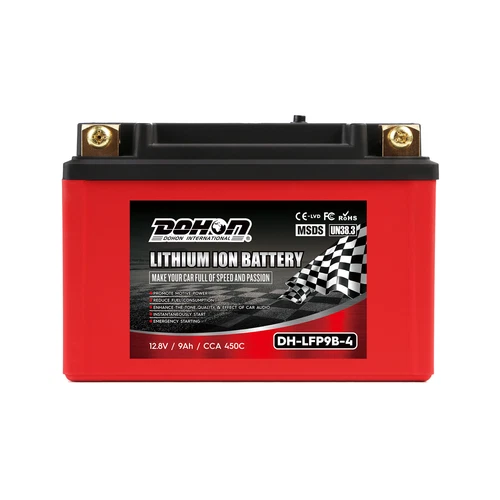 DOHON LFP9B-4 12V 280CCA Lithium Motorcycle Battery LiFePO4 Replaces YT9B-4 