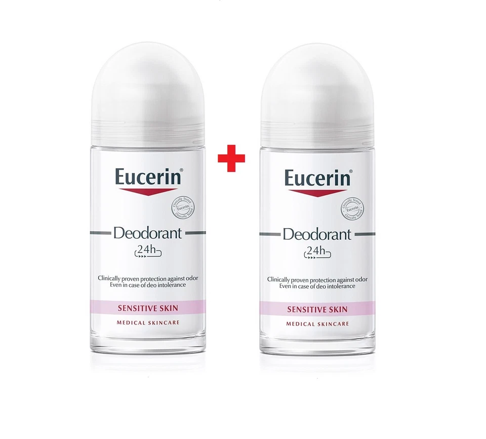 Eucerin Desodorante para Piel Sensible 24 Horas Roll on, 2 x 50 ml Foto 3 de 4