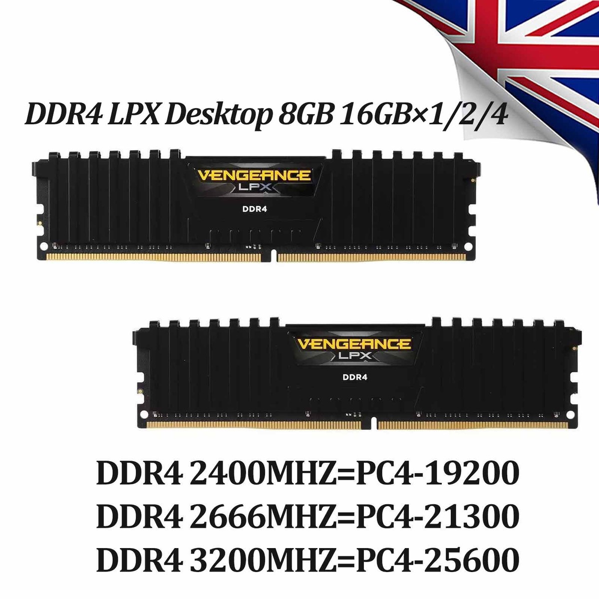 Corsair Vengeance LPX DDR4 16GB 2x8GB 2400 2666 3200 Desktop RAM