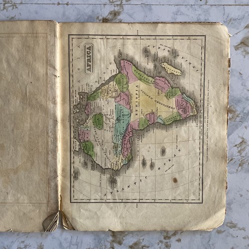 1837 Antique 12 Maps Hand Colored Olney’s School Atlas United States & World - Picture 15 of 24